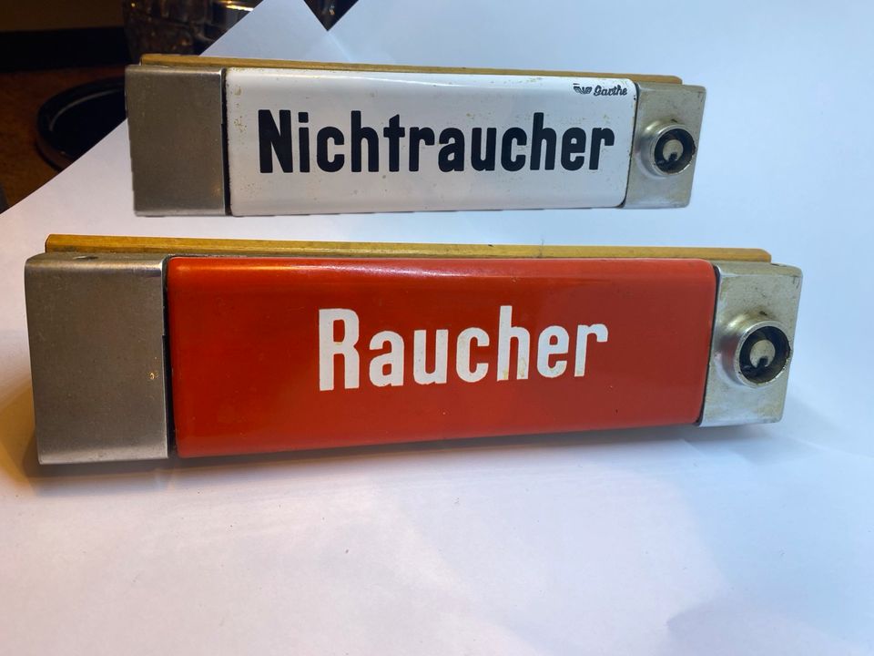 Original Emailschild Raucher / Nichtraucher DB in Donnersdorf