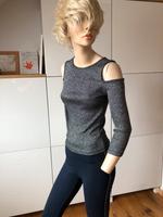 festlicher Langarm SHIRT Gr. XS 34 SILBER körpernah PULLOVER Bayern - Germering Vorschau