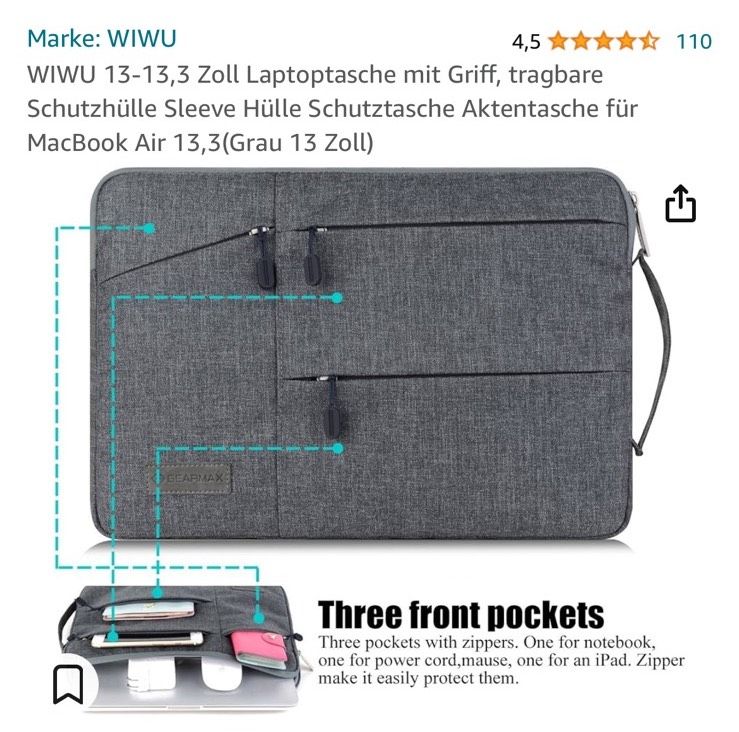 WIWU Laptop Tasche in Mainburg