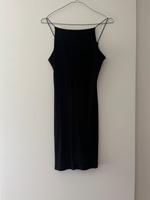 Rippkleid Schwarz H&M Spaghettiträger Rückenausschnitt Minikleid Hessen - Fuldatal Vorschau