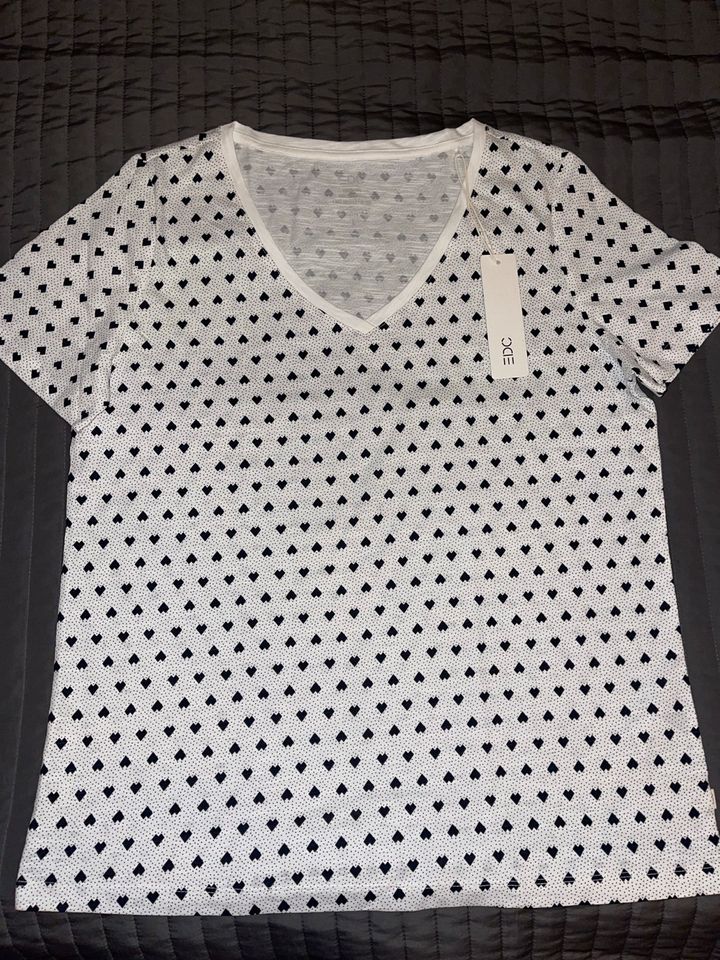 Edc by Esprit T Shirt Damen Größe L Weiß NEU in Langenhagen