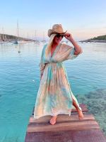 Traumhaftes Ibiza Batik Maxi Kleid mit Fransen Details „Ocean“ Bochum - Bochum-Ost Vorschau
