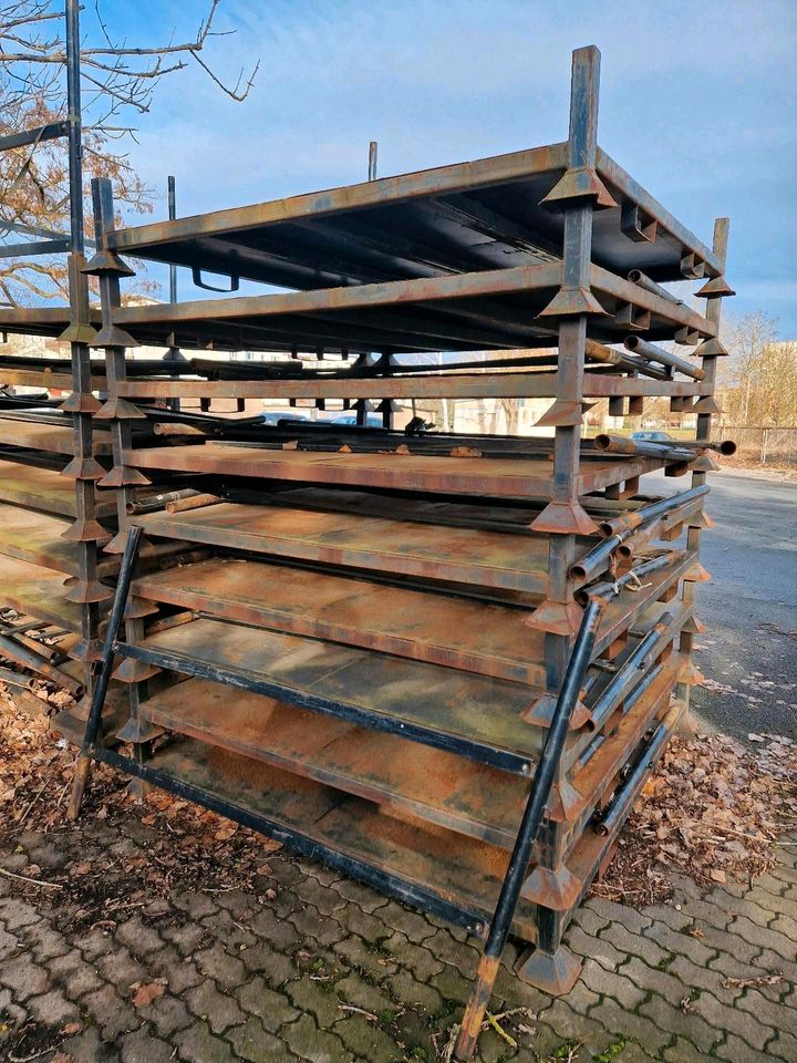 stapel+ klappbare Stahl Box Regal Rungen Corletten in Mühlhausen