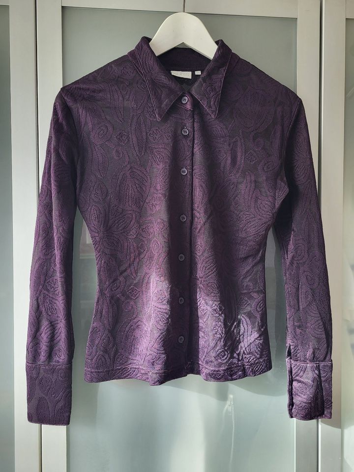 clothes | Sommer Viskose Bluse Hemd Shirt Gr. 38/M | violett lila in Mülheim (Ruhr)