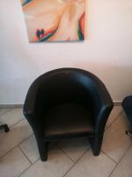 2 Cocktail Couch-Sessel Leder schwarz neuwertig, zusammen 99 Euro Hessen - Weiterstadt Vorschau