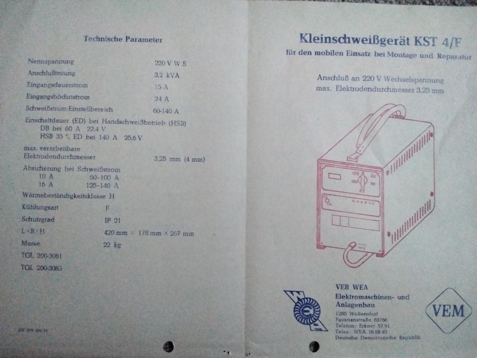 Schweißgerät (DDR) in Osterburg