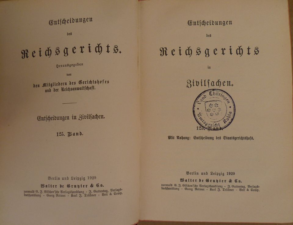 Entscheidungen des Reichsgerichts in Zivilsachen 1916 Altdeutsch in München