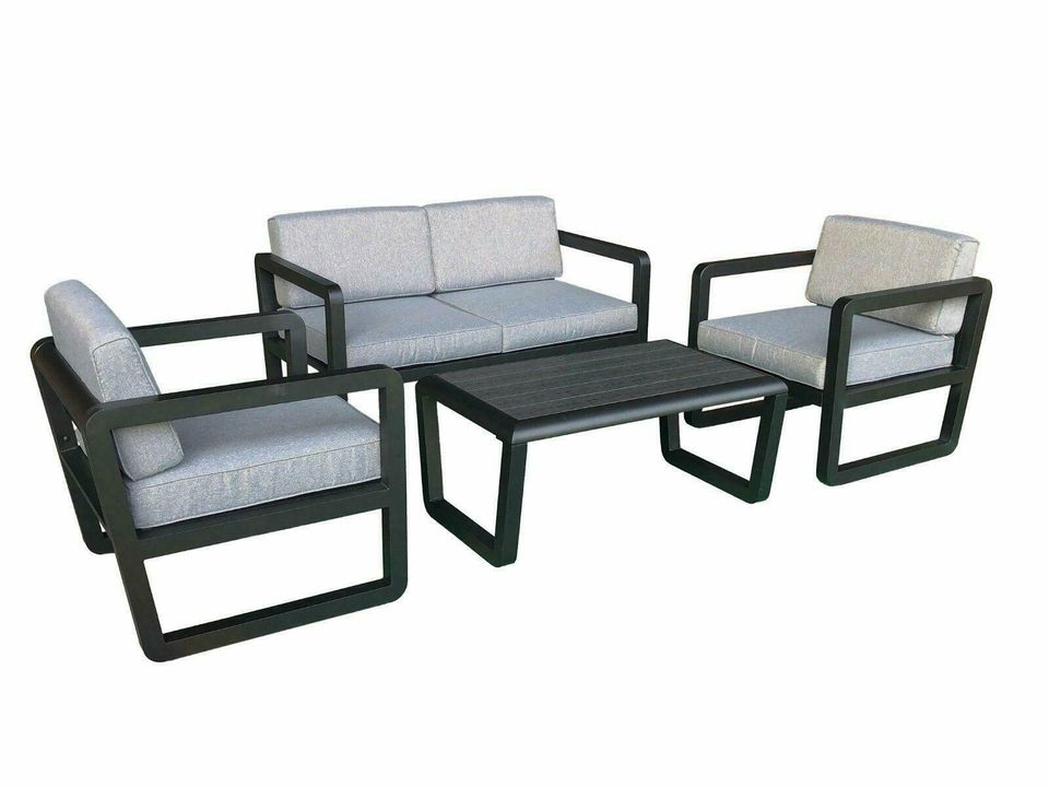 Design Gartenlounge Delfi in schwarz Aluminium rostfrei 699€* in Herbertingen