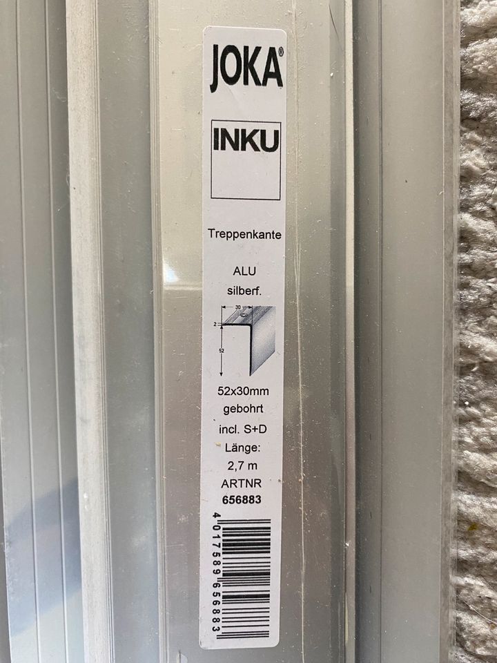 Joka Treppenkante Treppenleiste Alu 52x30 mm neu originalverpackt in Hannover