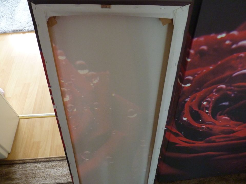 Wandbild Kunstdruck Rote Rose 3d Bild 3 Teilig in Bad Arolsen