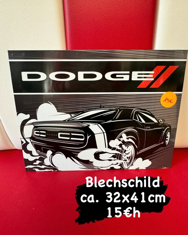 Blechschild Dodge US Car Amerika Challenger Garage in Bremerhaven