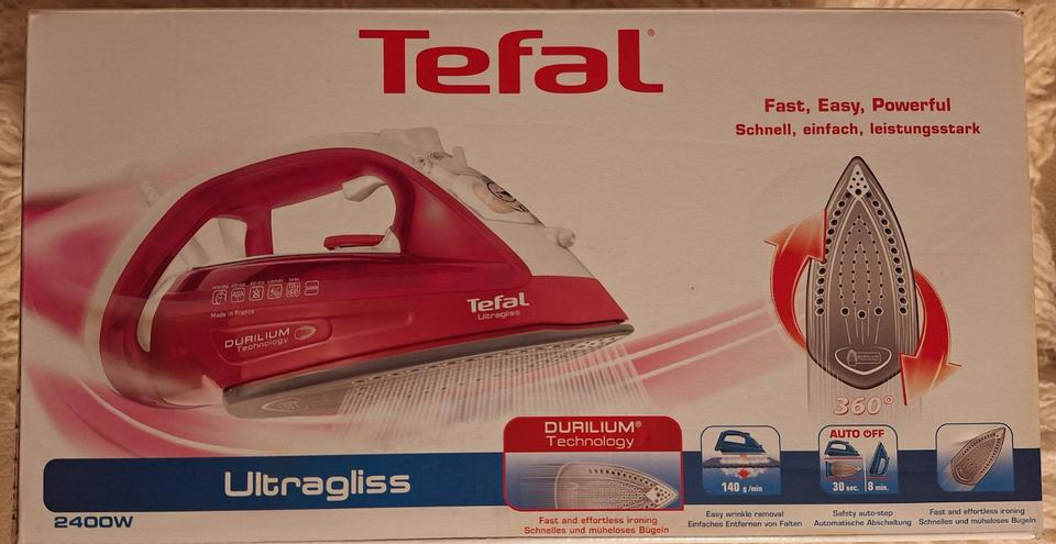Tefal Dampfbügeleisen Ultragliss  rot OVP unben. neu in Neufahrn