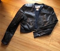 Italienische Vintage Lederjacke Damen schwarz Bolerojacke Kurz Berlin - Charlottenburg Vorschau