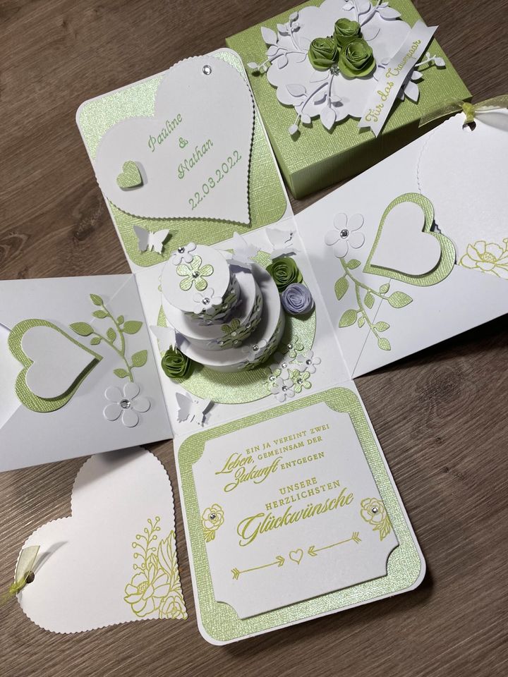 Hochzeit Karte Glückwunschkarte Box Würfel Schachtel in Ganderkesee