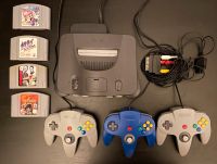 Nintendo 64 inkl. 3 Controller und 4 Spielen Bayern - Augsburg Vorschau