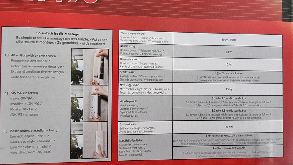 Elektronischer Rollladen Gurtwickler GW190 in Worms
