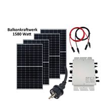 SONDERANGEBOT Mini PV Anlage Balkonkraftwerk 1580 Watt WVC Wechselrichter + 4 Stk. 385 Watt LONGI Solarpanels Sachsen - Plauen Vorschau