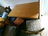 Großer Holz Tisch ausziehbar mit 3 Stühlen Garten Küche Thüringen - Bad Berka Vorschau