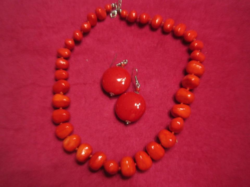 Modeschmuck rot SET Kette + Ohrclipse modern chic VALENTINSTAG in Wassenberg
