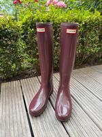 Hunter Gummistiefel Gr. 39 Boredeaux-rot Niedersachsen - Himmelpforten Vorschau
