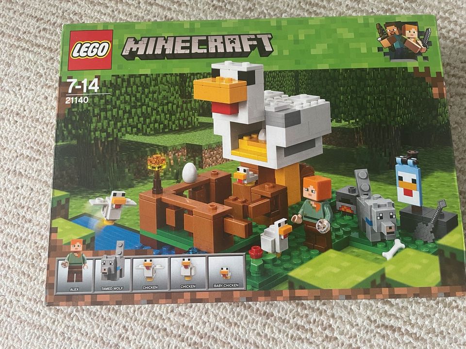 Lego Minecraft 21140 Hühnerstall Kind Spielzeug in Großkrotzenburg