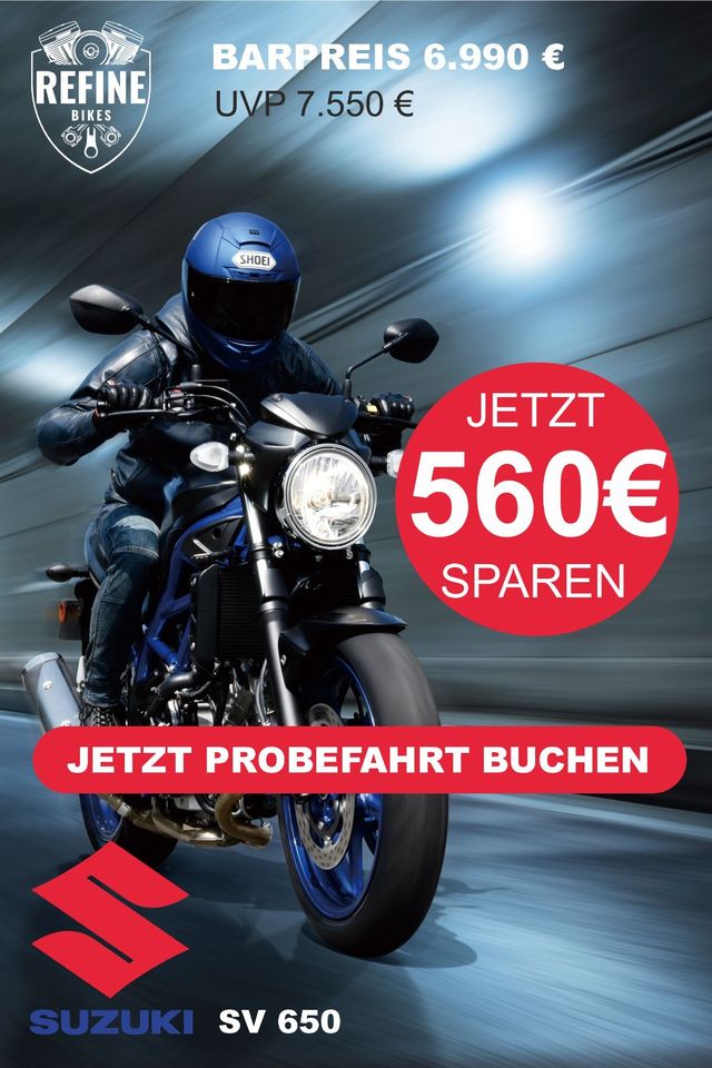 Suzuki SV 650 *A2-Führerschein* / vorrätig / Probefahrten möglich in Reken