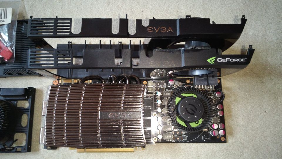 EVGA GTX 480 Teile Konvolut, Lüfter, Kühler, Abdeckung, def. PCB in Hamburg