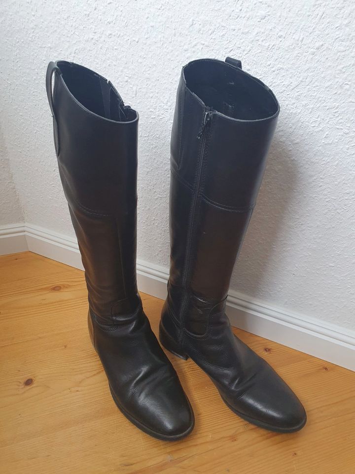 Klassische Leder-Stiefel Kämpgen Gr. 38 schwarz in Köln