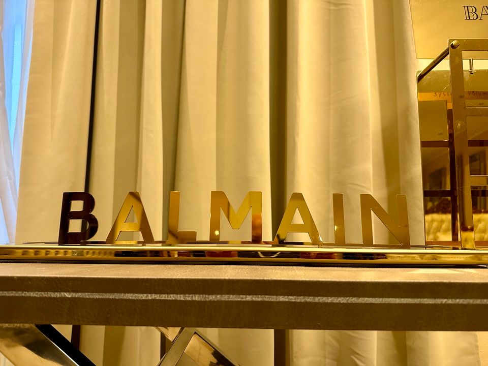 Balmain Paris - Logo Display - Backbar Friseur - gold - 50€* in Landshut