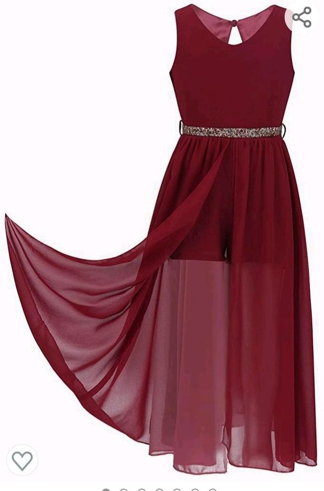 Abendkleid rot bordeaux festlich Festkleid 176 Ballkleid 16 Jahre in Murg