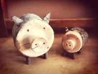 Holzdeko Holzfigur Holzschwein Bayern - Drachselsried Vorschau