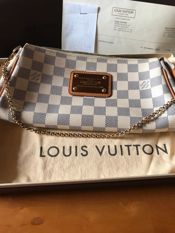 Original Louis Vuitton Pochette EVA Azur Vintage RARE komplett in Theres