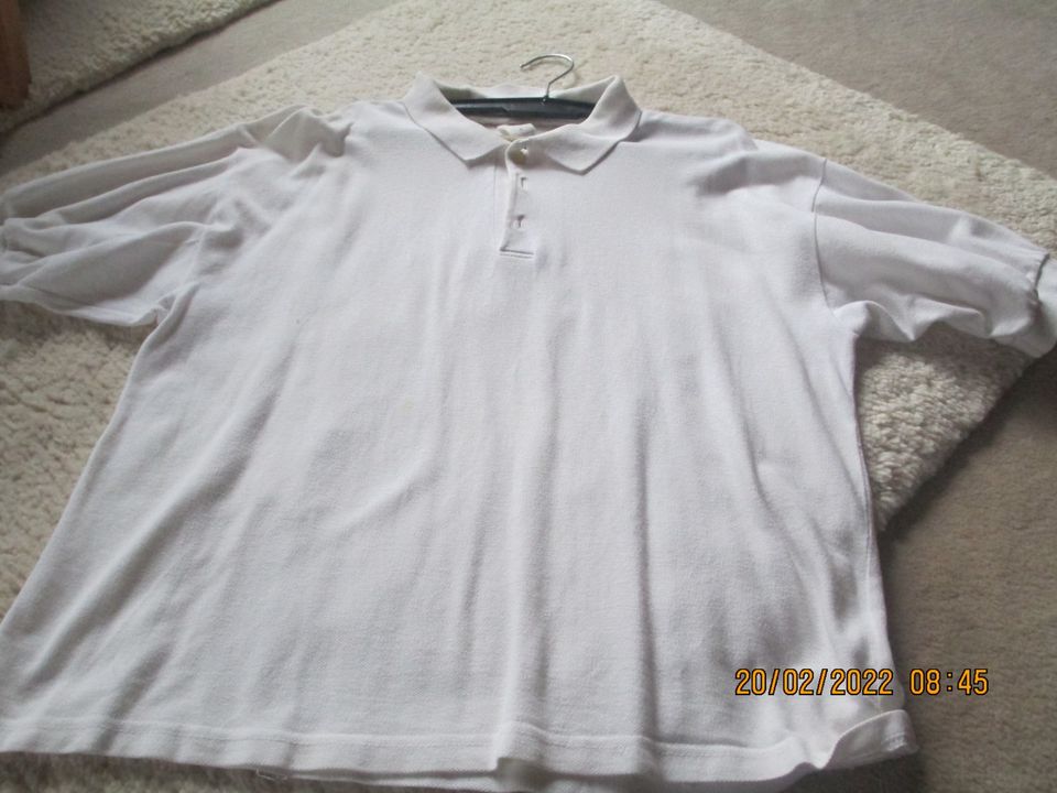 weißes Polohemd, 100 Baumwolle, Gr. 38 (SZ) in Konz