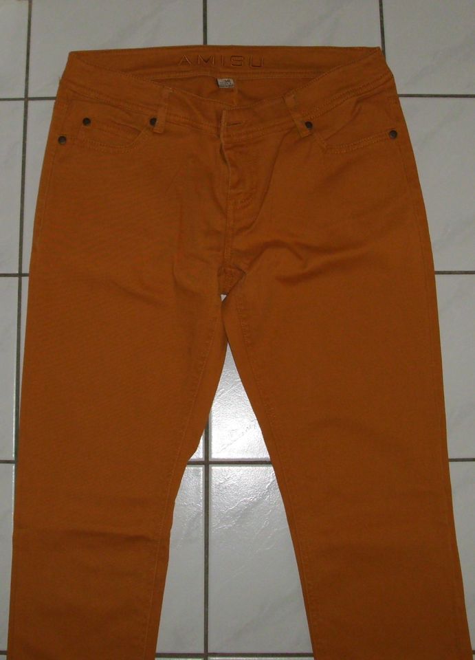 NEUw. Jeans Hose (AMISU), curryfarben, Gr. S – Gr. 36, Stretch in Wermsdorf