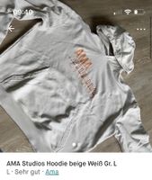 AMA Studio Hoodie Gr. L beige /weiß Niedersachsen - Vordorf Vorschau