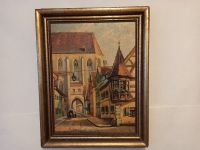 Gemälde Öl auf Holz Rothenburg o.d.T. Klingengasse Fritz Gentner Rheinland-Pfalz - Sankt Johann Vorschau