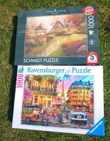 2 Puzzle 1000 Teile Paris im Morgenrot / Haus mit Brunnen Schleswig-Holstein - Gettorf Vorschau