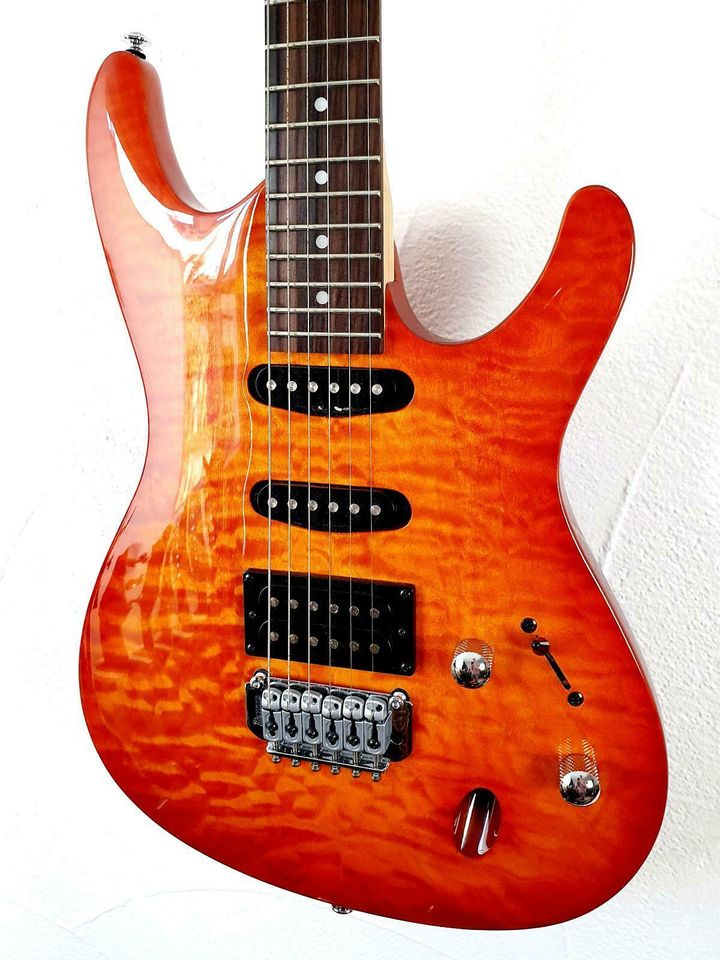Ibanez SA160QM Amber HSS E-Gitarre Orange Made in Korea MIK in Linsengericht