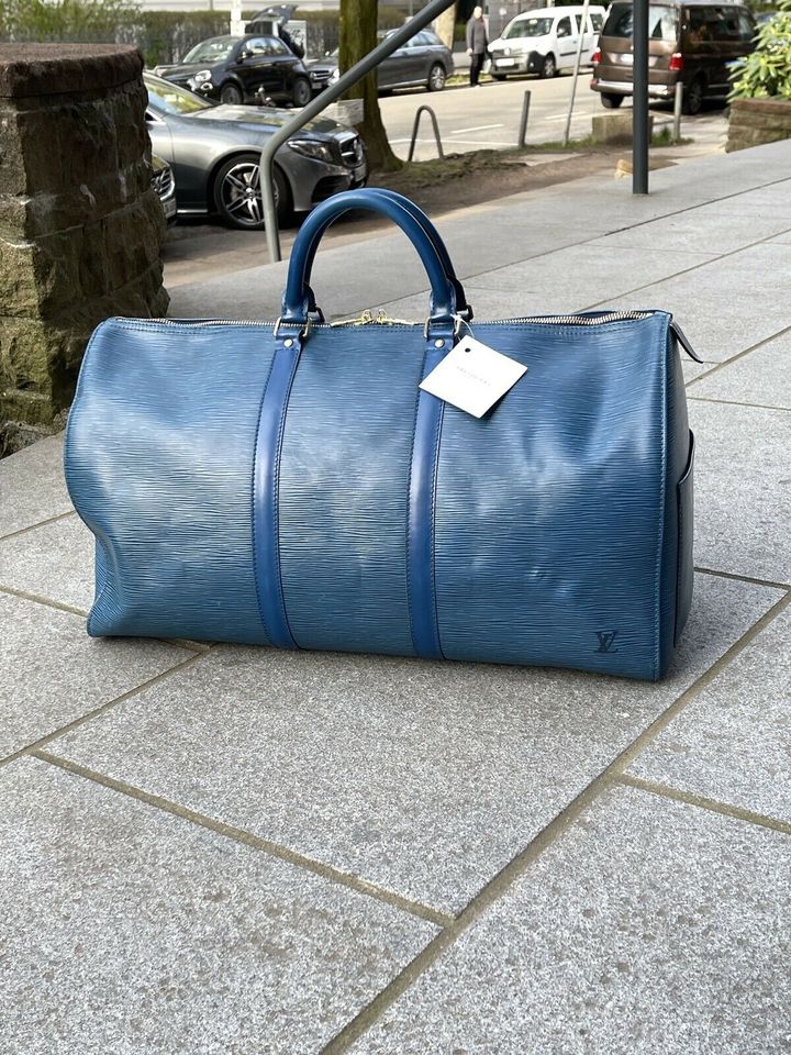 LOUIS VUITTON Reisetasche KEEPALL 50 EPI TOLEDO Bleu Blau Tasche in Hamburg