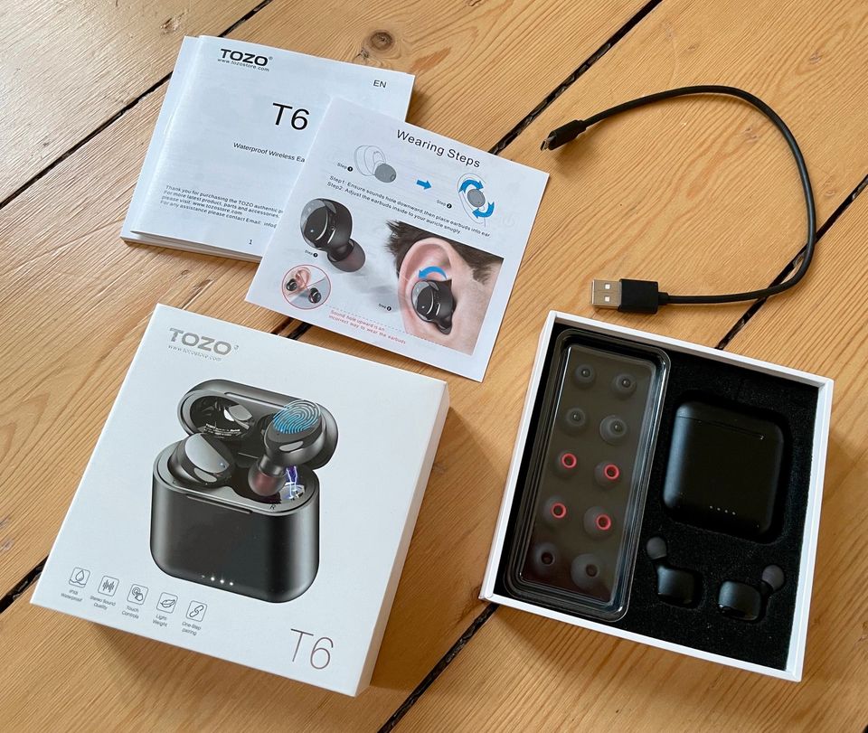 TOZO T6 In-Ear Kopfhörer inkl. OVP + Zubehör in Hannover