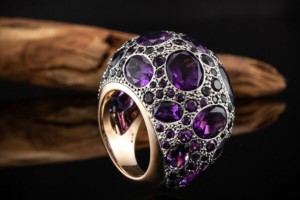 Großer Pomellato Ring Tabou Lila Amethyst 750er Roségold Rotgold in Wegberg