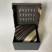 Viva - Krawatte + Box - Microfaser - Handgenäht - Schwarz Gold Niedersachsen - Zeven Vorschau