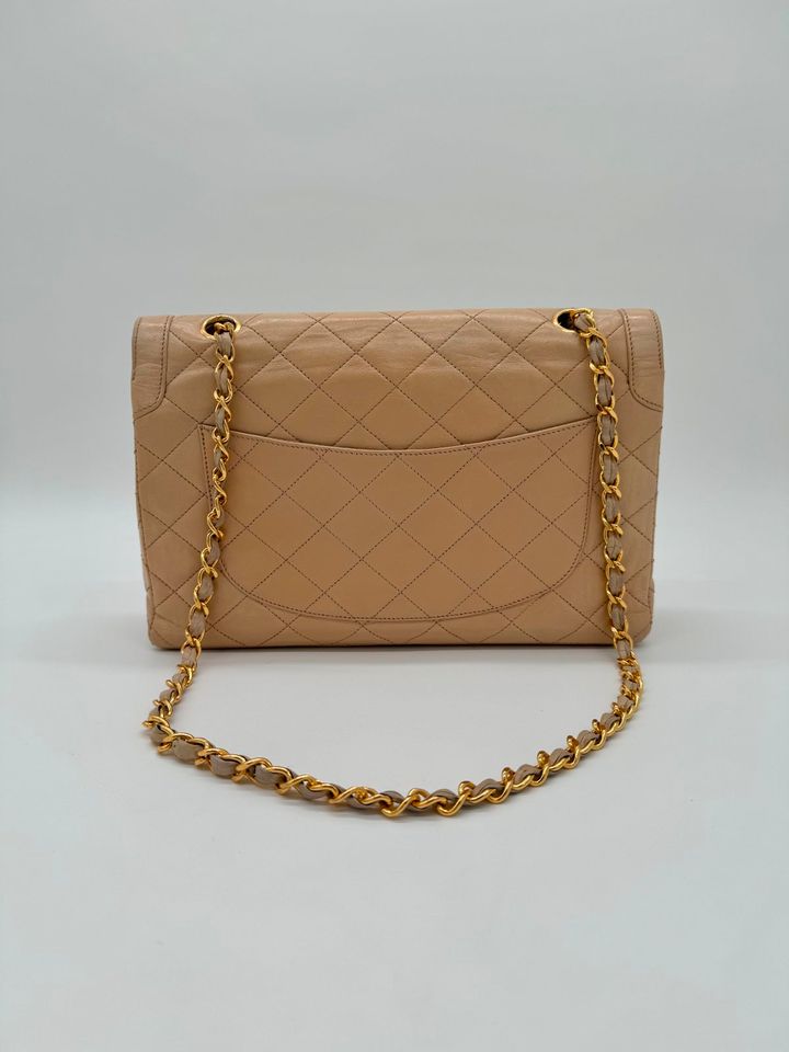 Chanel double Flap Bag beige, Zertifikat, Vintage, Tasche in Warendorf