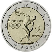 2 Euro Gedenkmünze Griechenland 2004 Bankfrisch Berlin - Pankow Vorschau