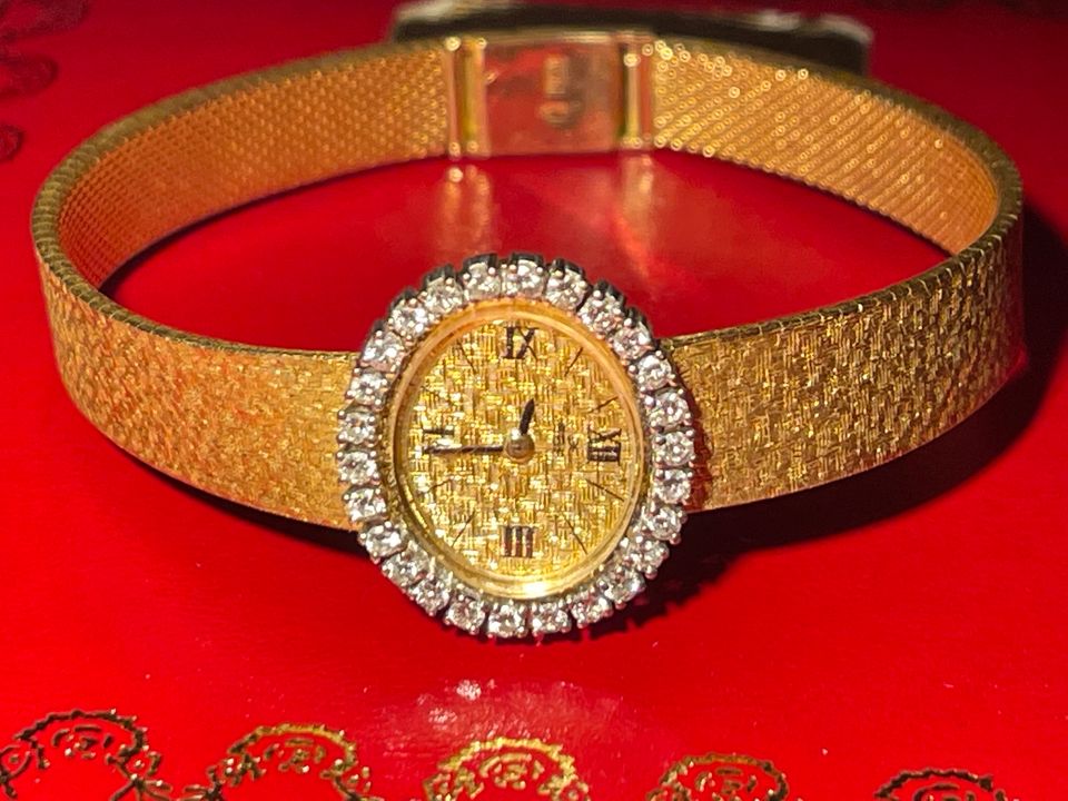 Armbanduhr CARTIER SANTOS 750 18K Gold Stahl Damen Herren Watch in Berlin