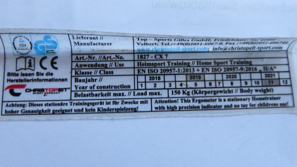 Crosstrainer Christopeit CX 7 in Hagen
