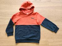 TOPOLINO Fleece Pulli Hoodie Gr. 128 blau/orange Niedersachsen - Rinteln Vorschau