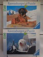 2 x Puzzle  je 1500 Teile, Bobtail und Hovawart, Ravensburger Nordrhein-Westfalen - Heek Vorschau