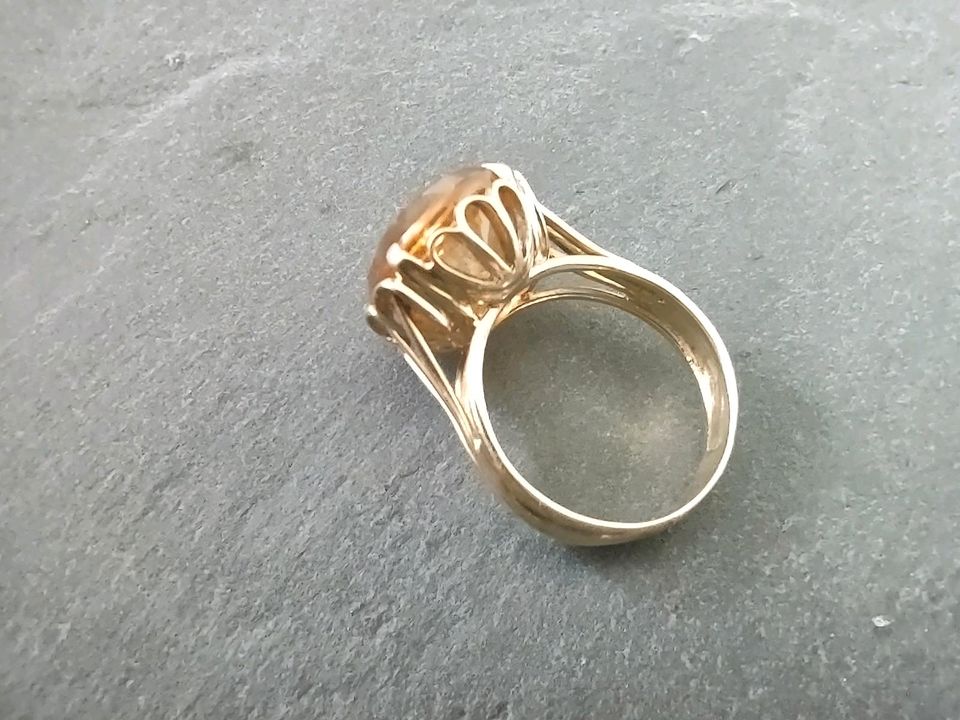 Goldring Ring aus Gold 585+Citrin, ca. 10 Gramm in Berlin