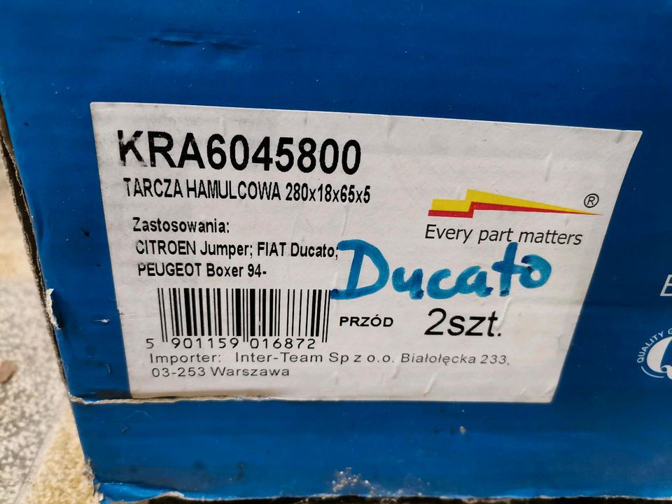 Fiat Ducato 230 Peugeot Boxer jumper Bremsscheiben + Beläge vorne in Dülmen